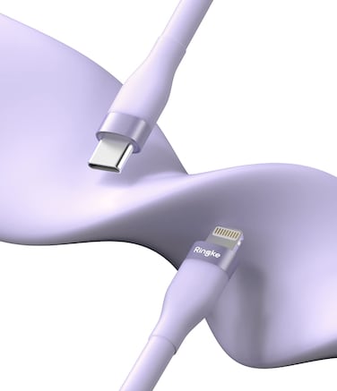 Ringke - Fast Charging Pastel Cable - USB Type - C to Lightning - Purple (2m)