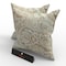 Reposa Floral Print Jute &amp; Cotton Fabric Cushion Cover