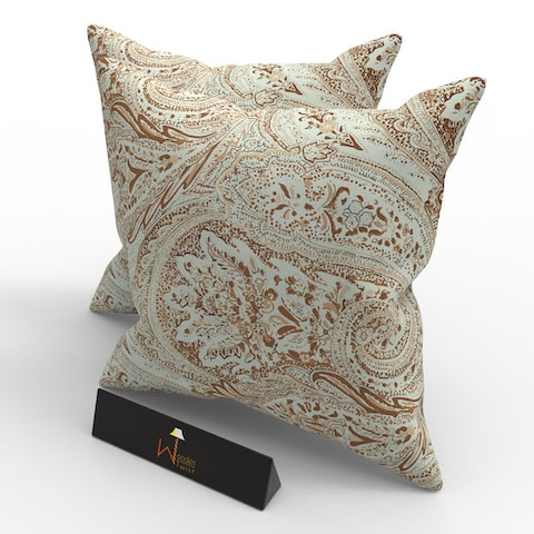 Reposa Floral Print Jute &amp; Cotton Fabric Cushion Cover