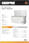 Geepas 550L Double Door Chest Freezer GCF55019WAH, 1 Year Manufacturer Warranty