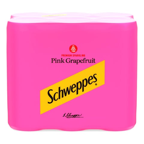Schweppes Pink Grapefruit Premium Sparkling Water 250ml Pack of 6