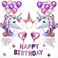 Samdone Other Unicorn Party Supplies And Decorations Set - With Glitter Unicorn Headband Unicorn Balloons Gold Happy Birthday Banner Latex &amp; Foil Balloons 26 Piece Unicorn Theme Decor Pack