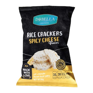 Dobella Rice Crackers - Spicy Cheese Flavor - 35 gram