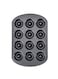 Royalford 12 Cavity Mini Donut Pan Black 26.5Cm