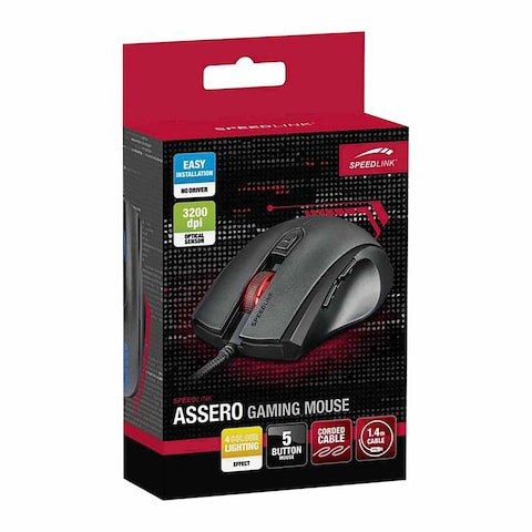 Speedlink Assero USB Gaming Mouse - Black