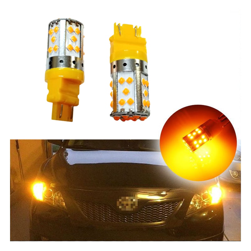 Buy Generic LED No Hyper Flash Bulb 7440 W21W Car Turn Signal Light ...