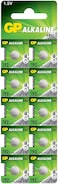GP (192) LR41 AG3 Alkaline Cell 0% Mercury, 1.5V Batteries - 10 Pieces
