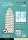 Royalford Ironing Board Cover, 132X40cm, Rf10288 - Durable Heat Resistant Cotton Cover With 10mm Felt Padding For Large Size, Foldable Design, Non Slip Feet