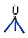 Generic - Portable Tripod Stand With Mobile Holder Clip Blue/Black