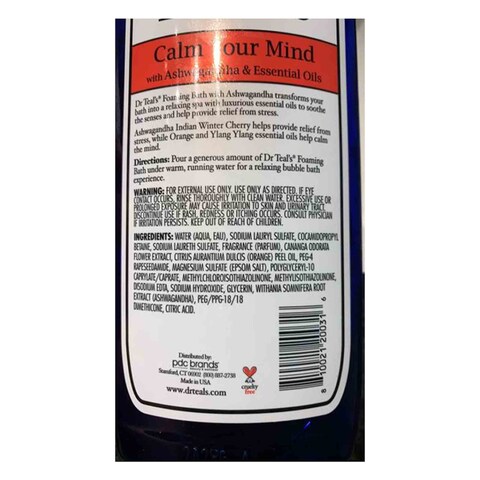 Dr Teal&#39;s Ashwagandha Foaming Bath 1L