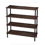 اشتري Feelings 4 Layer Wooden Shoe Rack Brwon في الامارات