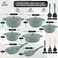 Cookware Set 29 pcs-LIFE SMILE Pots and Pans set Induction Bottom,Granite Non Stick Coating 100% PFOA FREE,Die Cast Aluminum Body include Casseroles &amp; Shallow Pot &amp;  Fry Pans &amp; Silicone Utensils