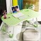 Generic Folding Bed Laptop Table Tray Lap Desk Notebook Stand With Ipad Holder Cup Slot(B-Green)