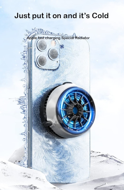 Memo Magnetic Semiconductor Mobile Phone Cooler Fan With Wireless Charger instant Cooling Mobile For Gaming And Live Video