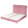 In House Lamar Velvet Bed Frame - Single - 200x90 cm - Light Pink