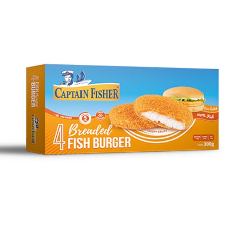 Captain Fisher Fish Burger 4 Pieces 300GR
