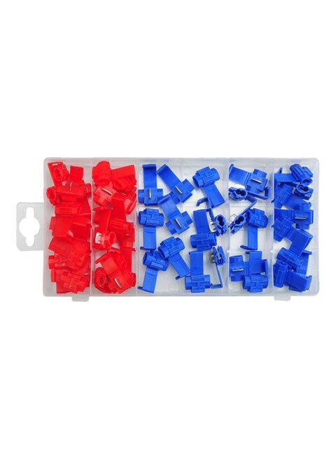 50-Piece Electrical Cables Terminal Connectors Set Blue/Red