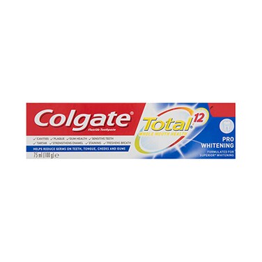 Colgate Total 12 Pro Whitening Fluoride Toothpaste 75ML