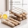 Nobgp Egg Container For Refrigerator, Auto Scrolling Down Egg Holder Drawer, Stackable Antislip Egg Tray Food Container Fridge Organizer, For Home Fridge Household, Three Layers