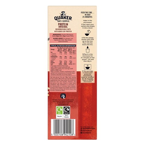 Quaker Oat So Simple Protein Original Porridge 302g
