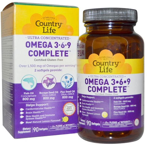 Country Life Omega 3-6-9 Complete Softgel 90&#39;s 4100