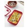 Tefal MasterSeal Micro Rectangular Food Storage Box With Inserts Red/Clear 1.2L