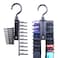 4PK ZOBER Tie Hanger   20 Non-slip Adjustable Clips   Tie &amp; Belt Organizer   with Rotating Hook &amp; Opening Mechanism