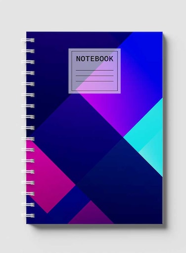 لوحة  دفتر سلك ٦٠ ورقة بغلاف من الورق المقوى بتصميم تدرج الالوان، لتسجيل الملاحظات وتدوين التذكيرات للعمل أو الجامعة أو المدرسة