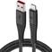 Moxedo Velox Nylon Braided Cable USB-A to Lightning Cable Fast Charge &amp; Data Sync Compatible with iPhone 13 Pro/13 Pro Max/ 12/12 Pro Max/SE/XS Max iPad and iPod 3.0m
