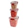 Dunya 30838 Master Square Storage Containers 3 Pieces Red/Clear