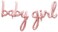 Generic Baby Girl Foil Letter Balloons Banner Baby Sign Script Balloons Baby Shower Gender Reveal, 16&ldquo; Baby Pink
