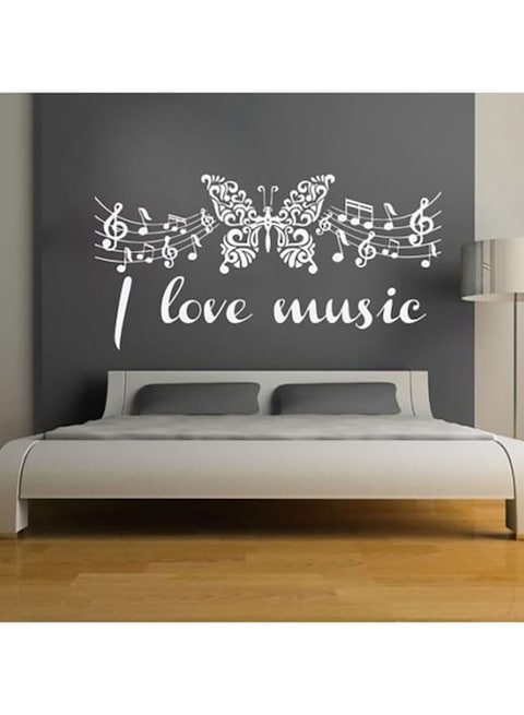 Spoil Your Wall Music Wall Decals White 90x50cm