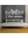 Spoil Your Wall Music Wall Decals White 90x50cm