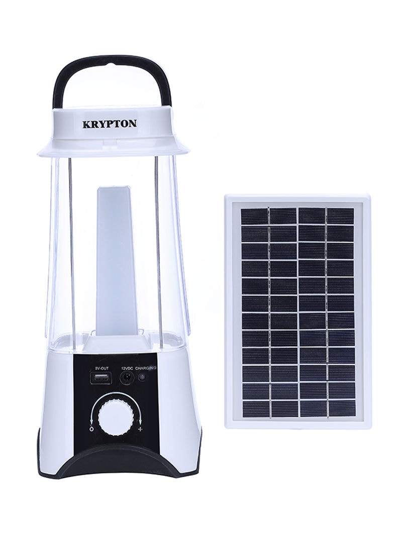 Buy Krypton Rechargeable Solar LED Emergency Light Black/White Online ...