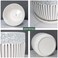 Vsell24 Grey Texture Ceramic Plant Pots with Drainage Holes and Saucer, Decorative Planters for Indoor/Outdoor, House Plants, Garden, Succulents (Large)