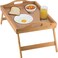 Amerteer - Amerteer Bed Table Laptop Desk Home-It Bed Tray Table With Folding Legs, And Portable Breakfast Serving Tray Bamboo Bed Adjustable Table