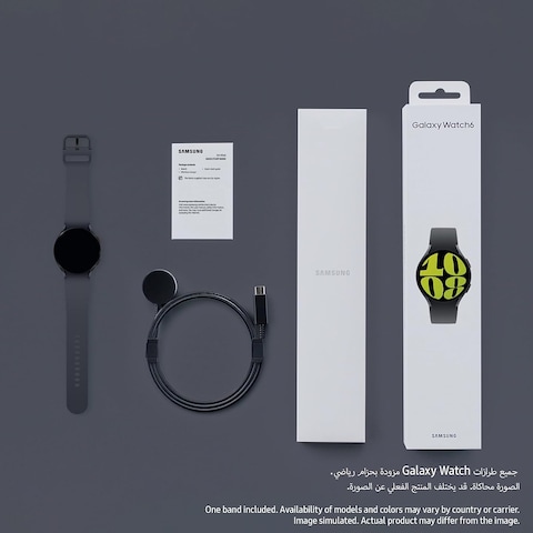 Samsung Galaxy Watch6 Smartwatch, Health Monitoring, Fitness Tracker, LTE, 44mm, Graphite (UAE Version)