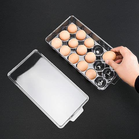 Atraux Pack Of 4 Egg Storage Containers With Lid &amp; Handle For 18 Eggs
