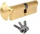 Robustline 70mm Eclipse Heavy Cylinder Lock With Key Anti-Pick Door Barrel Lock Without Key Brass Plated