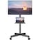 Mobile TV Cart, Rollable TV Stand For 32-75" LCD LED OLED Flat Screen TV With Curved Screens up to 40kg, Height Adjustable, Portable TV Stand with Wheels