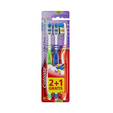 Colgate Toothbrush Zig Zag Charcoal Medium 2plus1