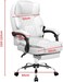 Karnak Executive Office Gaming Chair PU Leather 360 Swivel, Diamond Pattern Stitching High Back With Tilt Lock Mechanism, Soft Foam &amp; Well Padded Backrest With Lumbar Support, White