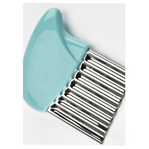Sanbo-Wavy Cut Potato Slicer Green/Silver 11x8centimeter