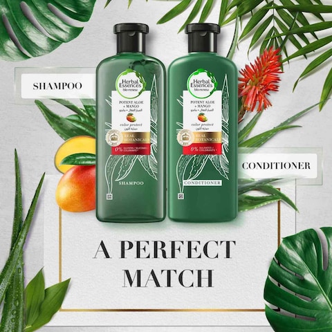 Herbal Essences Color Protect Sulfate Free Potent Aloe Vera + Mango Natural Conditioner 400ml