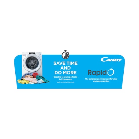 Candy Rapid O Washer Dryer 12.5kg Wash + 9kg Dry - ROW412596DWMCR19 - 1400rpm - Anthracite