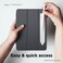 Elago Pencil Holder Compatible with Apple Pencil 1 and 2, Strong Adhesive Sleeve, Attach to Tablet Case, PU Leather and Soft Lycra Material, Stylish Design, Elastic Pocket, Scratch-Free [White]