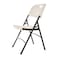 كرسي راتان بهيكل معدني قابل للطي - أبيض