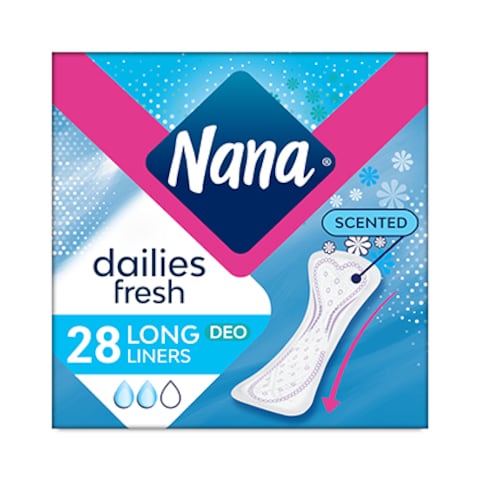 Nana Dailies Fresh Long Deo Scented Pantyliners 28 Pieces