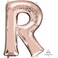 Anagram Letter R Foil Balloon- 32-Inch Size- Rose Gold