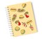 Loud Universe Hardcover Notebook Fast Food Burgers Fries Spiral Notebook with Premium High Quality Paper A5 Size